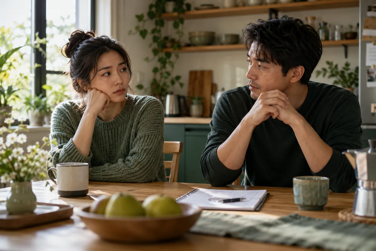 AI 生成的文章配图:婚姻里反复为同一件事争吵,可以先看见什么?