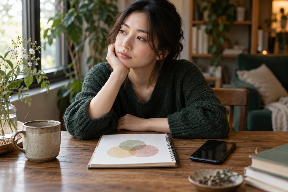 AI 生成的文章配图:同一个困扰,为什么我不会只用一种方法理解?